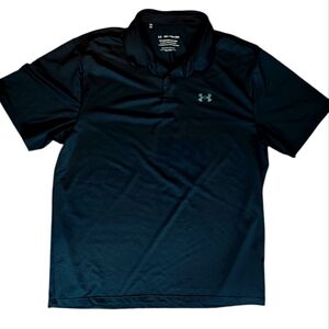 NWOT Men's Under Armour Performance Polo Shirt XXL Black Short-Sleeve
